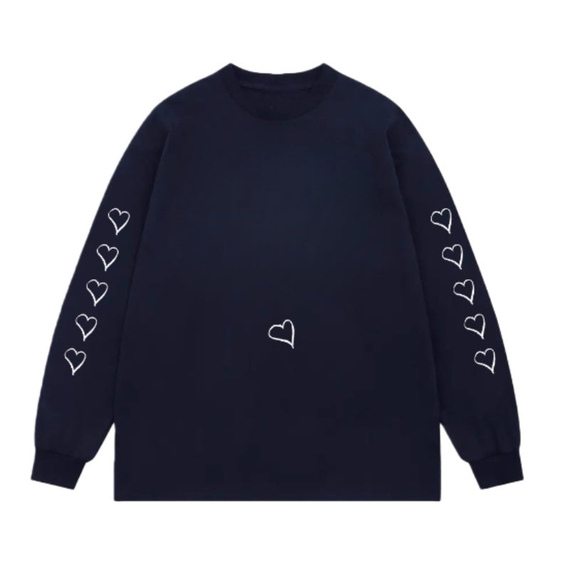 Navy Blue Loose Sweatshirt