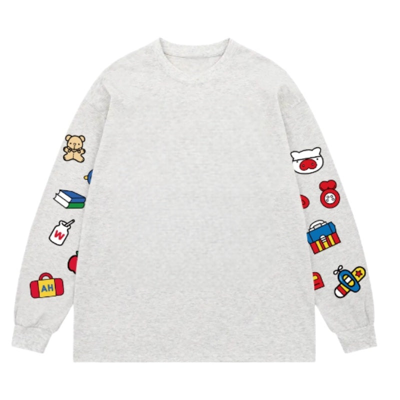 Light Gray Comfortable Pure Cotton Sweatshirt