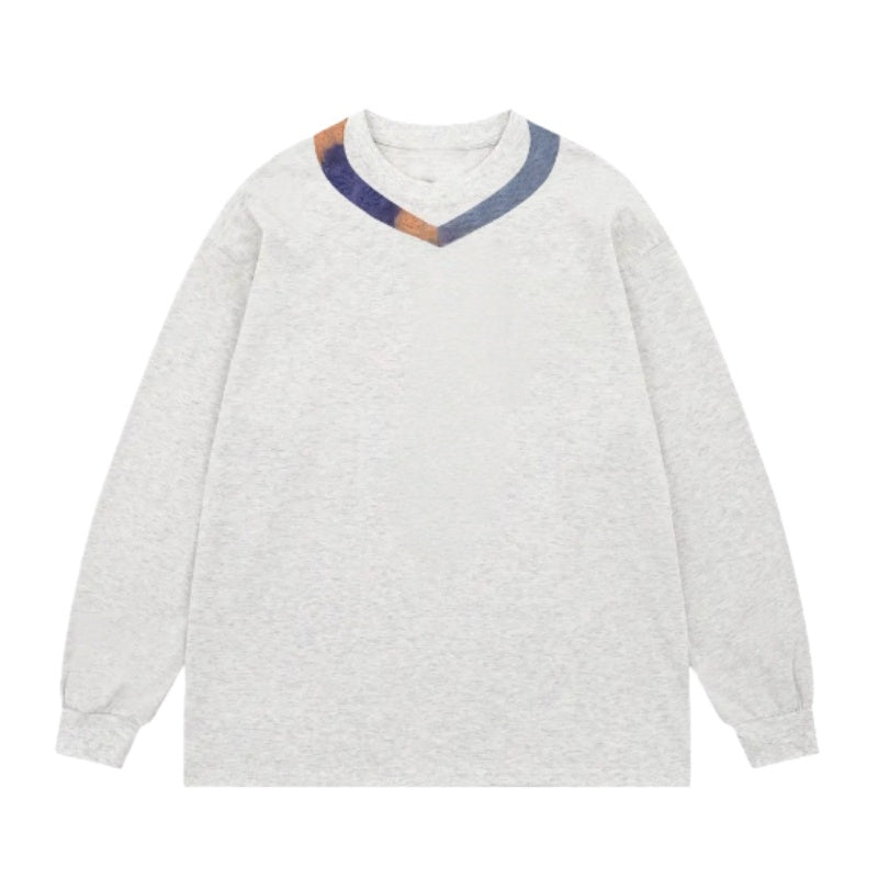 Colorful Striped Design Casual Sweatshirt